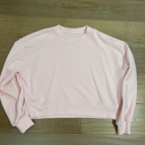 Lululemon softstreme perfectly oversized crop crew strawberry milkshake